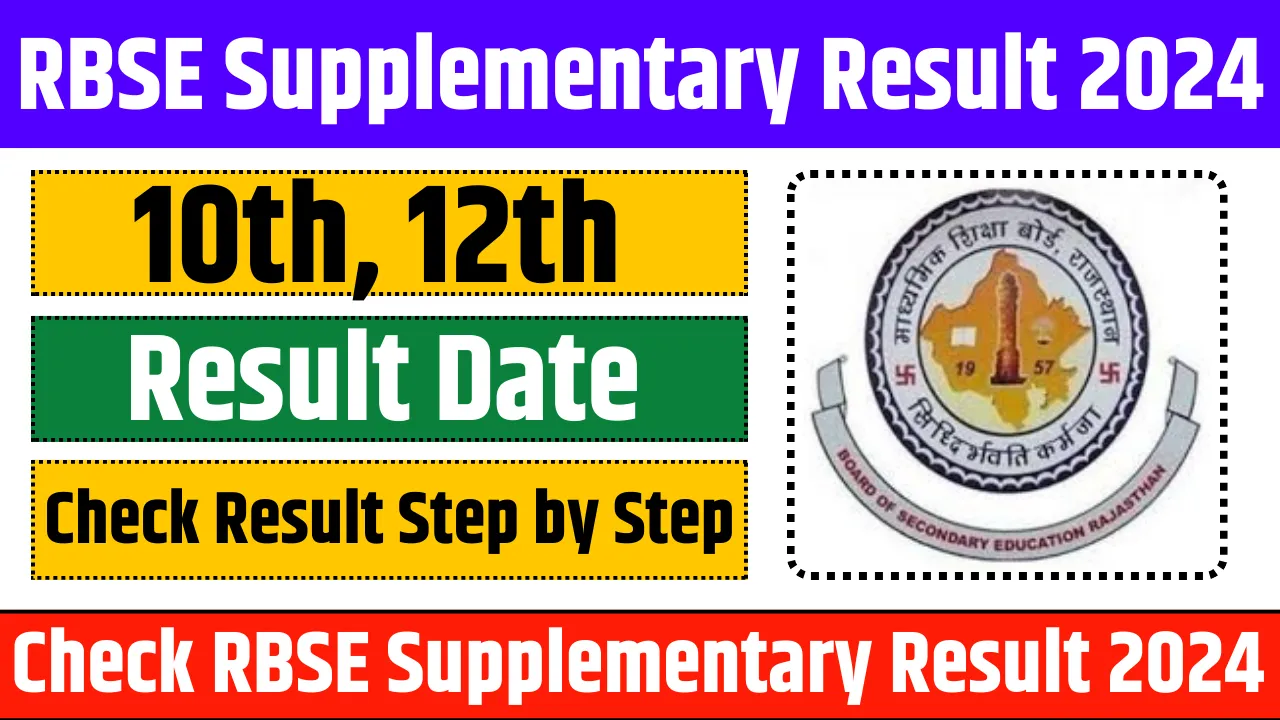 RBSE 10th 12th Supplementary Result 2024 Declared Date and Time